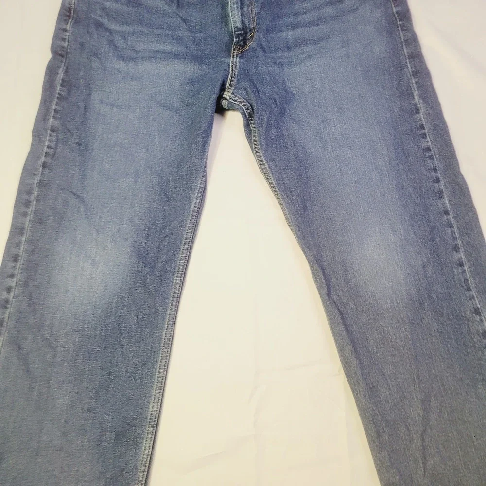 Levi's Men's 505 Regular Fit Jeans 40x32 Blue Straight Leg Denim D72